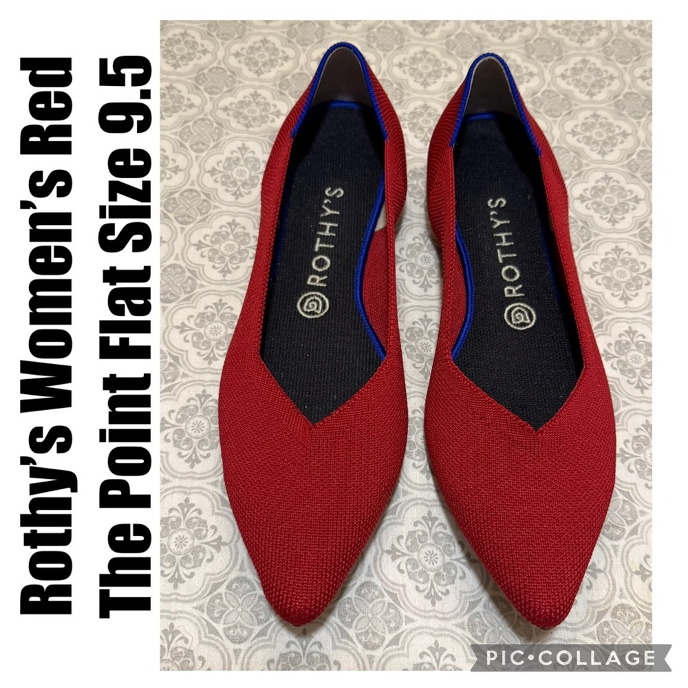 Rothy’s Women’s Red The Point Flat Size 9.5